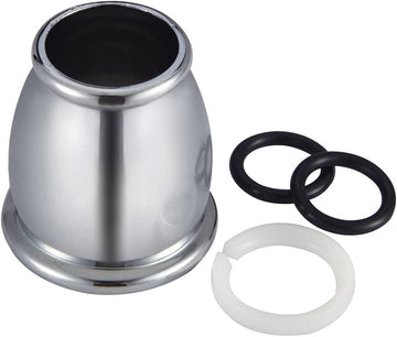 Dura Faucet (DF-RK500-CP) RV Faucet Bell Style Spout Nut and Rings Replacement Kit (Chrome Polished)