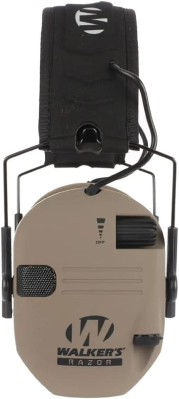 Walker's Razor Slim Low Profile Electronic Earmuffs Flat Dark Earth Electronic Muff