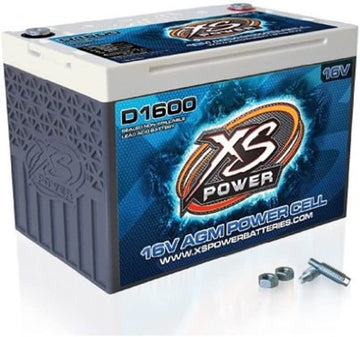 XS Power D1600 16V 2,400 Amp AGM Battery with 3/8" Stud Terminal