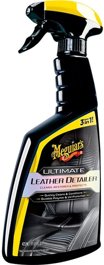 Meguiar's G201316EU Ultimate Leather Detailer 473 ml cleans, restores & protects leather Ultimate Leather Detailer: Cleans, Restores, Protects