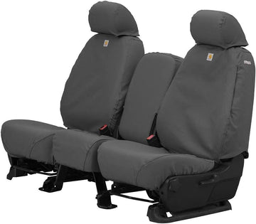 Covercraft Carhartt SeatSaver Custom Seat Covers | SSC3443CAGY | 1st Row 40/20/40 Bench Seat | Compatible with Select Ford F-150 Models, Gravel