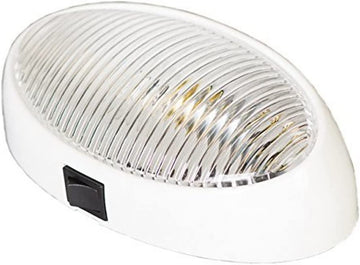 Arcon 51252 Universal Porch/Utility Light with Clear Lens, White Base and Switch