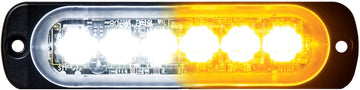 Buyers Products 8891902 Thin 4.5 Inch Horizontal LED Strobe Light, Amber/Clear
