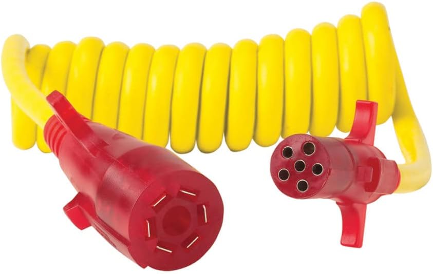 Hopkins 47053 Endurance 7 RV Blade to 6 Pole Round Nite-Glow Flex Coil Adapter