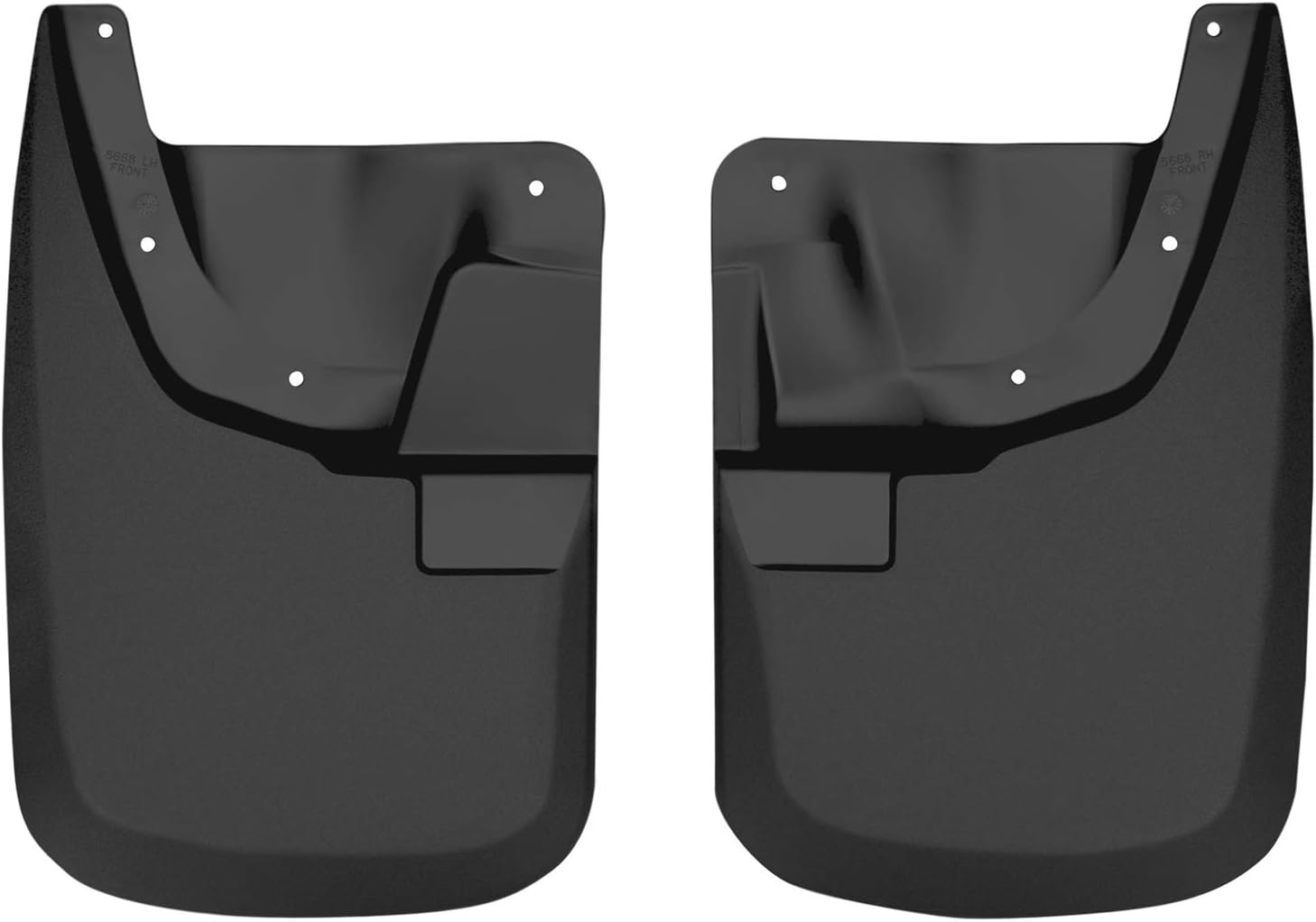 Husky Liners Custom Fit Molded Front Mudguard for Select Ford F-250 /F-350 Models - Pack of 2 (Black) Custom Fit Without OE Flares