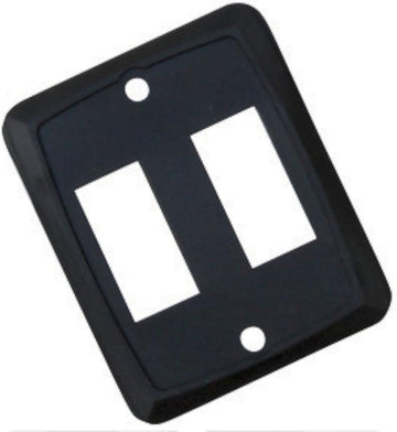 Diamond Group P7215C Black Double Switch Face Plate