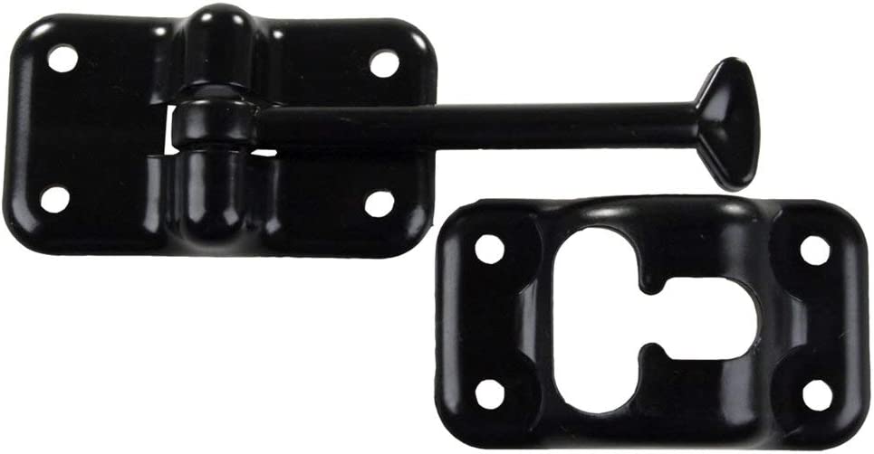 JR Products 10324 3-1/2" T-style Black Door Holder
