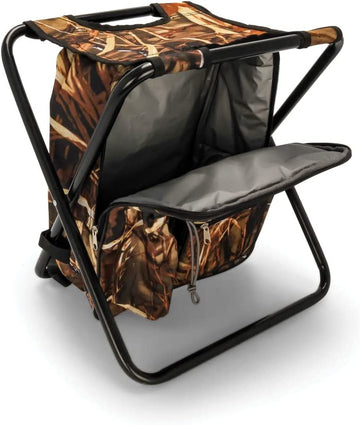 Camco 51908 Camping Stool Backpack Cooler - Camo Camouflage