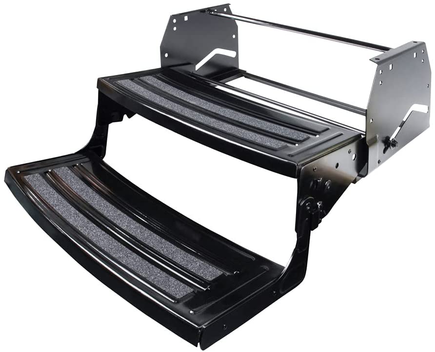 Lippert 432682 24" Radius Corner Manual Step - Double, 7" Rise