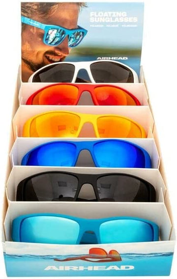 AIRHEAD Men's Ahfs-swm6 Sport Floating Sunglasses-6-pack Assorted Sunglasses, Blue, Standard