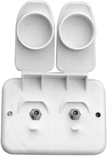 Prime Products 08-6212 White Duplex Receptacle TV Compact