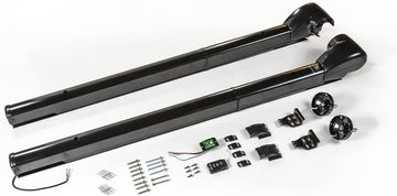Compass 12V Electric Motorized Automatic Self-Leveling RV Awning Arm Set by Carefree of Colorado - Aluminum - Black (Replaces Carefree Longitude 12V Awning Arm Set 87JVAP)
