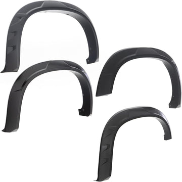 Bushwacker DRT Extended Front & Rear Fender Flares | 4-Piece Set, Black, Smooth Finish | 50938-02 | Fits 2019-2022 Dodge RAM 2500, 3500