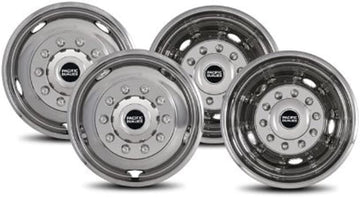 Pacific Dualies 43-1950 Polished 19.5 Inch 10 Lug Stainless Steel Wheel Simulator Kit for 2005-2014 Ford F450/F550 Truck Full Kit