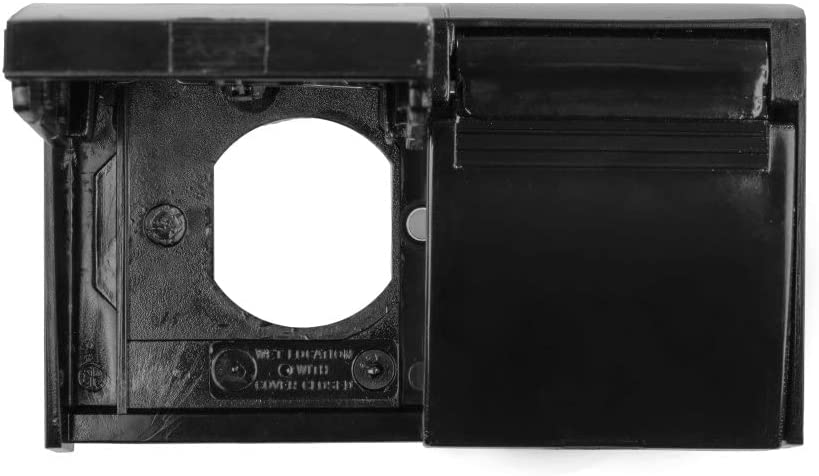 JR Products 05-12115 Duplex Outlet Cover (Black)