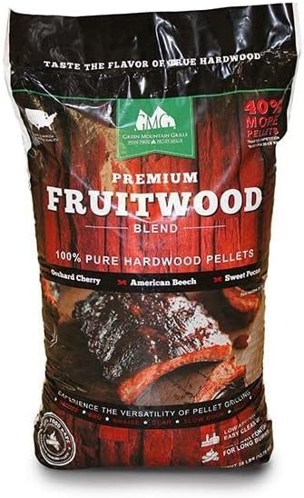 Green Mountain Grills Premium Fruitwood Pure Hardwood Grilling Cooking Pellets