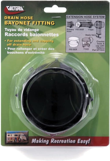 Valterra F02-2028VP Black Swivel Bayonet Hose Fitting