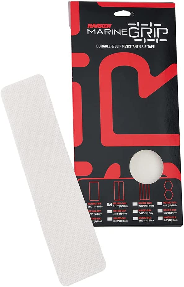 HARKEN MARINE GRIP TAPE 3X12 TRANSLUCENT WHITE 8 PIECES