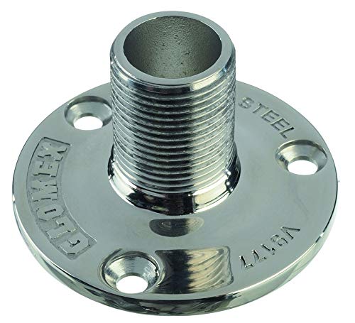 Glomex US Ant. Mount, Short, Stainless, 1"-14