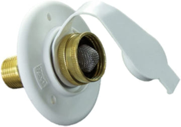 JR Products 160-85-A-26-A Polar White City Water Flange with 1/2