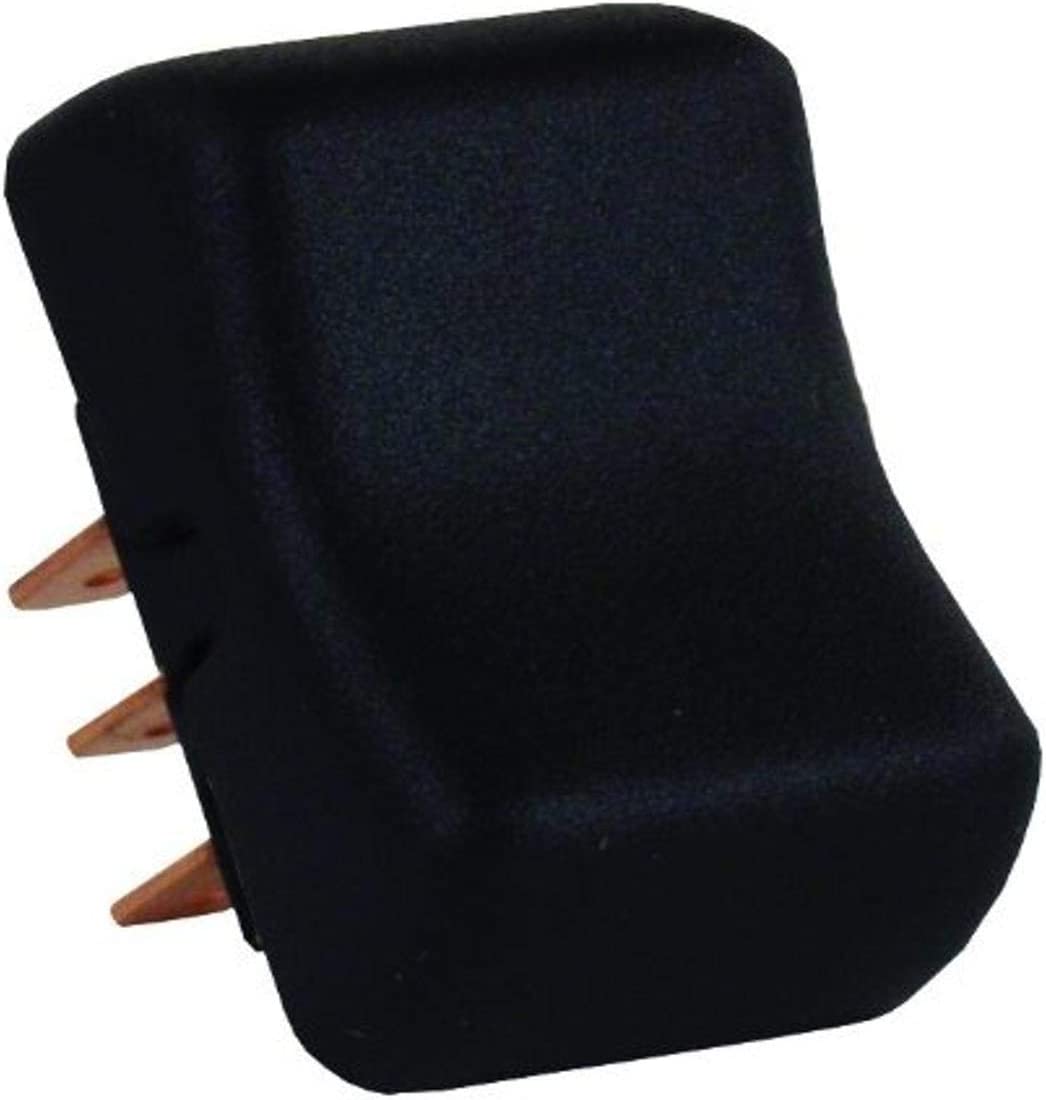 JR Products 13025 Black DPDT On/Off/On Momentary Switch