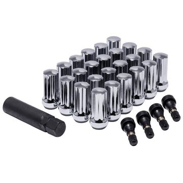 Pro Comp Wheels 16108 Lug Nut Kit 14 x 2 Spline 8 Lug Kit w/Valve Stem Lug Nut Kit