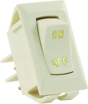 JR Products 12615 Ivory SPST Labeled On/Off Switch