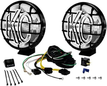 KC Hilites 151 Apollo Pro 6" 100W Round Driving Light Kit with Polymax Housing - Pair Spread Pair