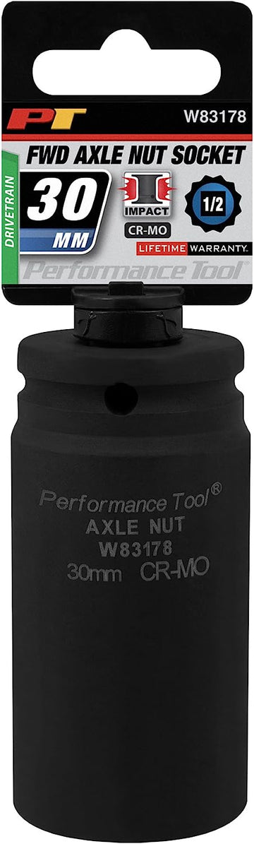 Performance Tool W83178 30mm 12 Point Axle Nut Socket 30mm 12pt Axle Nut Socket