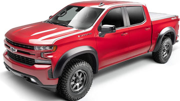 Bushwacker Extend-A-Fender Extended Front & Rear Fender Flares | 4-Piece Set, Black, Smooth Finish | 40929-02 | Fits 2019-2021 Chevrolet Silverado 1500; 2022 Silverado 1500 LTD