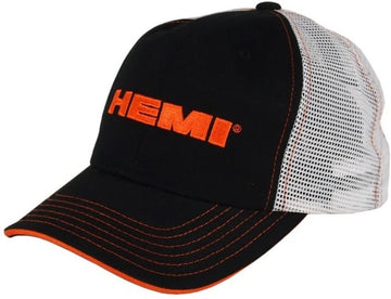 Hemi Black and White Mesh Hat