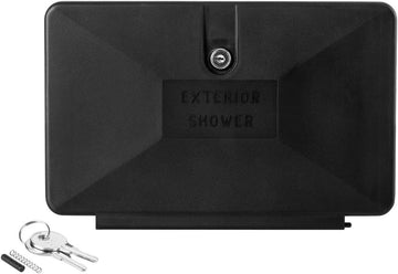 Dura Faucet (DF-SA170D-BK) RV Locking Replacement Door for an Exterior Shower Box Kit (Black)