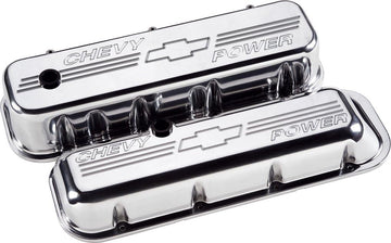 Billet Specialties 96122 Polished Tall Chevy Power Valve Cover for Big Block Chevy