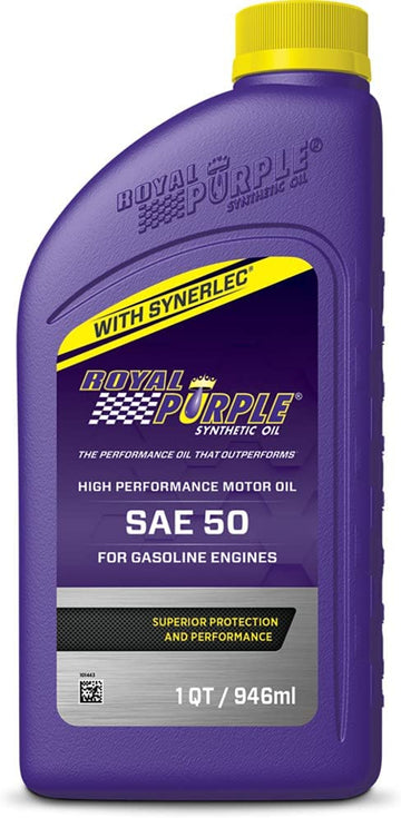 Royal Purple 01050 Heavy Duty SAE 50 High Performance Synthetic Motor Oil, 1 Quart Bottle 1 Quart (32 Ounces)