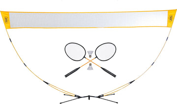 Outside Inside Pop-Up Badminton Set – Portable Badminton Game for Camping, Backpacking & Outdoors