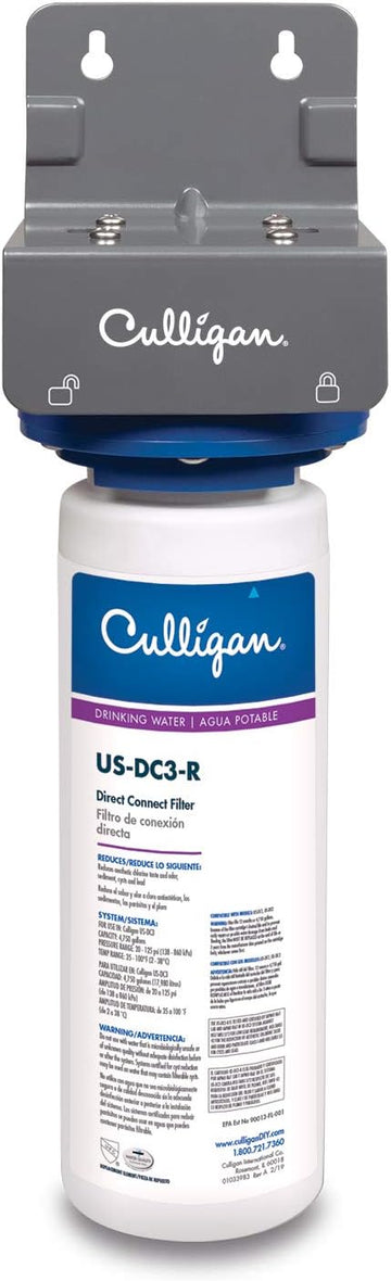 CULLIGAN US-DC3 Under Sink Direct Connect Premium Lead Filtration System, White