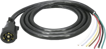 Bargman 7-Way Molded Trailer End Connector Kit with 8-Feet Cable - 50-67-003
