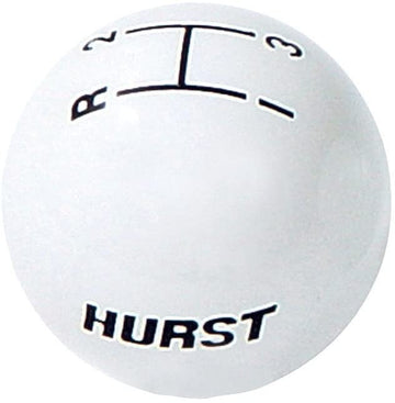 Hurst 1637624 White 3-Speed Replacement Shifter Knob