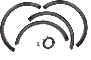 Lund SX312S Elite Series Black Sport Style Standard Front and Rear Fender Flare - 4 Piece Complete Set Smooth