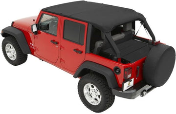 Bestop 52581-35 Header-Style Safari Bikini Black Diamond Top for 07-09 Wrangler JK Unlimited