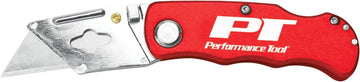 Performance Tool W2600 Folding LB Utility Knife - Red