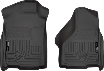Husky Liners Front Floor Liners Fits 02-18 Ram 1500, 19 Ram Classic 1500, Quad/Standard Cab Black Weatherbeater Front Floor Mats Quad/Standard Cab