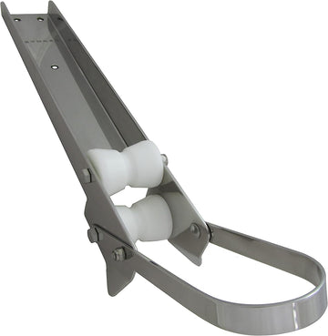 Lewmar Long Bow Roller for Delta Anchors 14-35 lbs, Stainless Steel Construction, Derlin Rollers, Measures 2-1/8