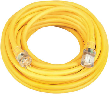 Southwire 02688 10/3 50-Foot Vinyl Outdoor Extension Cord with Lighted End, Yellow (26888802)