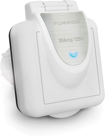 Furrion 30 Amp 125 Volt Shore Power Inlet with Marine Grade Quality and Powersmart Technology - F30ITS-PS-AM