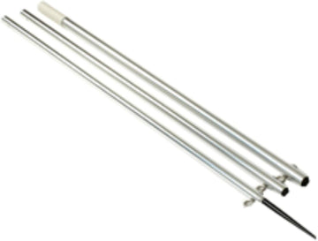 Lee'S Tackle Lee'S 12' Mkii Bright Silver Pole W/Black Spike 1-3/8" Od