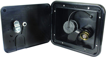 Thetford 94255 City/Gravity Water Center with Keyed Entry and Brass Check Valve - Black