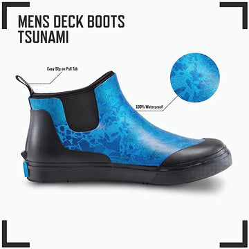 Gator Waders Mens Breakline Rubber Fishing Deck Ankle Boots 9 Tsunami