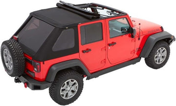 Bestop 56853-35 Black Diamond Trektop for 2007-2018 Jeep Wrangler JK Unlimited 4-Door Black Diamond 4 Door