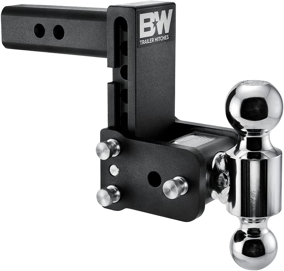 B&W Trailer Hitches Tow & Stow - Fits 2 inch Receiver, Dual Ball (2 inch x 2-5/16”), 5 inch Drop, 10,000 GTW - TS10037B